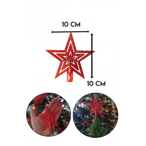 10cm Kırmızı Yılbaşı Çam Ağaçı Tepe Yıldızı Yeni Yıl Metalik Tepe Süsü Yıldız 10cm Kırmızı Yılbaşı Çam Ağaçı Tepe Yıldızı Yeni Yıl Metalik Tepe Süsü Yıldız