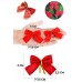 12 Adet Kırmızı Yılbaşı Çam Ağaçı Fiyonk Kurdele Yeni Yıl Noel Parti Dekorasyon Süsleri 7,5x5cm