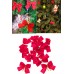 12 Adet Kırmızı Yılbaşı Çam Ağaçı Fiyonk Kurdele Yeni Yıl Noel Parti Dekorasyon Süsleri 7,5x5cm