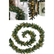 160cm Yılbaşı Ağaç Çam Dalı Garland Dekoratif Ledli Günışığı Yeni Yıl Dekor Süsleri (1,60metre)