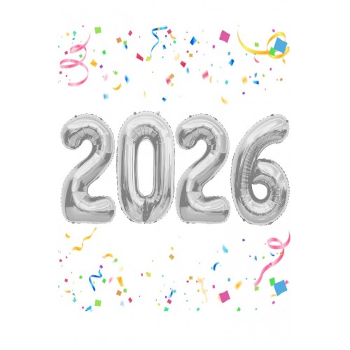 2026 Yılbaşı Balonu 100 Cm Gümüş Silver Büyük Boy Folyo Rakam Balon Seti Yeni Yıl Dekoratif Süsler 2026 Yılbaşı Balonu 100 Cm Gümüş Silver Büyük Boy Folyo Rakam Balon Seti Yeni Yıl Dekoratif Süsler