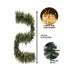 270cm Işıklı Garland Büyük Boy Yılbaşı Ağaç Çam Dalı Dekoratif Ledli Günışığı Yeni Yıl Dekor Süsleri