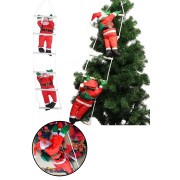 2'li Merdiven Tırmanan Noel Baba Yılbaşı Süs Noel Ağacı Dekor Yeni Yıl Ev Kapı Duvar Dekorasyon