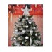 4'lü 10cm Yılbaşı Gümüş Çam Ağaçı Top Süs Büyük Boy Yeni Yıl Noel Dekoratif Parlak Cici Top Süs 4'lü 10cm Yılbaşı Gümüş Çam Ağaçı Top Süs Büyük Boy Yeni Yıl Noel Dekoratif Parlak Cici Top Süs