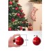 6'lı 8 Cm Yılbaşı Kırmızı Çam Ağaçı Süsü Parlak Büyük Boy Cici Top Süs Yeni Yıl Cam Ağaçı Topu