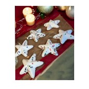 6'lı Yılbaşı Ağacı Süsü Beyaz Yıldız Köpük Süs 5 Cm Noel Süsü Beyaz Çam Ağacı Süsü