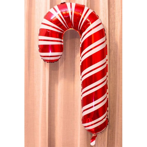 80cm Yılbaşı Baston Şeker Kamışı Folyo Balon, Yeni Yıl Dekorasyon Süsleme Balonu 1 Adet 80cm Yılbaşı Baston Şeker Kamışı Folyo Balon, Yeni Yıl Dekorasyon Süsleme Balonu 1 Adet