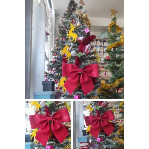 Kırmızı Simli Büyük Boy Yılbaşı Çam Ağacı Simli Süs Eva Fiyonk Kurdele Dekor Ağaç Kapı Süsü 25x25 Cm Kırmızı Simli Büyük Boy Yılbaşı Çam Ağacı Simli Süs Eva Fiyonk Kurdele Dekor Ağaç Kapı Süsü 25x25 Cm