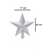 Yılbaşı Çam Ağacı Tepe Süsü Parlak Gümüş Kabarık 3d Yıldız Tepelik Süs 17 cm Yılbaşı Çam Ağacı Tepe Süsü Parlak Gümüş Kabarık 3d Yıldız Tepelik Süs 17 cm
