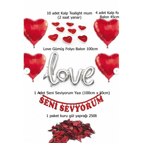 14 Şubat Gümüş Kırmızı Sevgililer Günü Balon Gül Yaprağı Süsleme Seti Love Folyo imza 4 Kalp Balon 14 Şubat Gümüş Kırmızı Sevgililer Günü Balon Gül Yaprağı Süsleme Seti Love Folyo imza 4 Kalp Balon