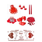 14 Şubat Sevgililer Günü Yemek Masası Süslemeleri Hazırlama Paket