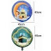 2li Ramazan Folyo Balon Set 45cm Dua Eden Çocuk ve Kabe Hilal Cami Hoşgeldin Bayramı Temalı Dini Süs