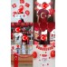 5 Ad Bayrak Folyo Kırmızı Balon Türk Bayraklı Baskılı 23 Nisan 19 Mayıs Süslemesi Türk Bayrağı 45cm