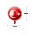 5 Ad Bayrak Folyo Kırmızı Balon Türk Bayraklı Baskılı 23 Nisan 19 Mayıs Süslemesi Türk Bayrağı 45cm