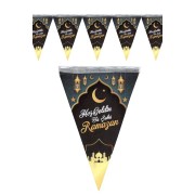 Hoşgeldin Ya Şehri Ramazan Yazılı Üçgen Flama 180 Cm 10 Bayrak Ramazan Bayramı Dini Islami Süsü