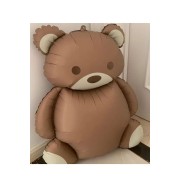 Retro Pastel Ayı Folyo Balon, Teddy Bear Çocuk Doğum Günü Parti Balonu 90cm