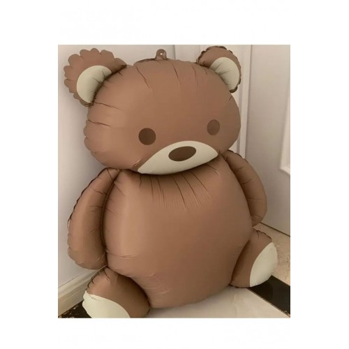 Retro Pastel Ayı Folyo Balon, Teddy Bear Çocuk Doğum Günü Parti Balonu 90cm