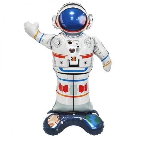 Ayaklı Astronot Folyo Balon, Uzay Tema Çocuk Doğum Günü Parti Süsü 90cm