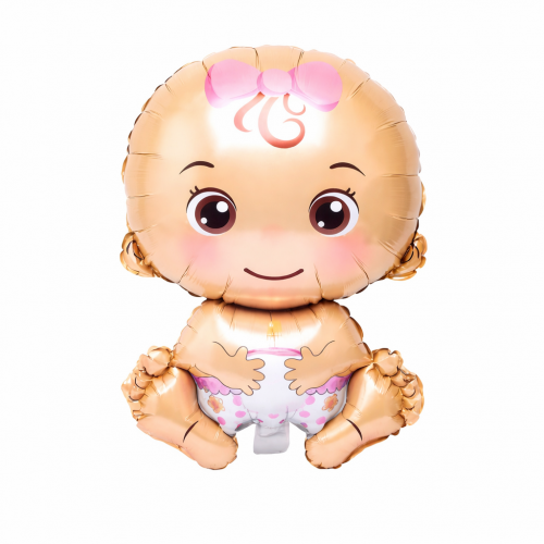 Pembe Bebek Folyo Balon, Yenidoğan Baby Shower Kız Bebek Parti Balonu 70cm