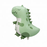 Retro Yeşil Sevimli Dinozor Folyo Balon, Çocuk Doğum Günü Dino Konsept Balonu 59cm