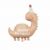 Retro Dinozor Folyo Balon, Happy Birthday Sevimli Dino Doğum Günü Parti Balonu 80cm