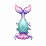 Deniz Kızı Kuyruğu Ayaklı Folyo Balon, Mermaid Doğum Günü Parti Balonu 155cm