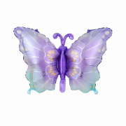 Mor Kelebek Şekilli Folyo Balon, Doğum Günü Parti Süsleme Dekor Balonu 79x53cm