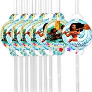 10 Adet Moana Pipet Kız Doğum Günü Parti Malzemesi