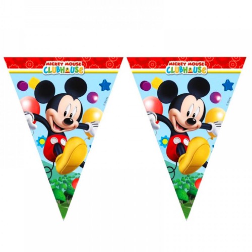 1 Ad İyi Ki Doğdun Mickey Mouse Konsept 1.9m Temalı Parti Flaması - Parti Dolabı