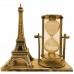 1ad Gold Rengi Dekoratif Eyfel Kulesi Biblosu Hediyelik Kum Saati - Parti Dolabı