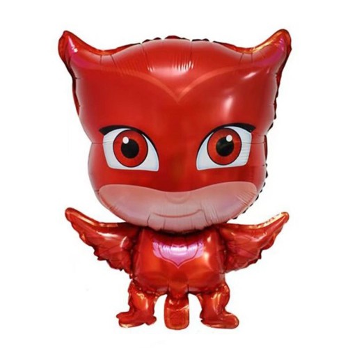 1 Ad Pijamaskeliler Baykuş Kız Folyo Balon, Pija Masks Uçan Balon - Parti Dolabı