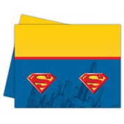1 Ad Superman Plastik Masa Örtüsü, 120x180cm Süpermen Doğum Günü