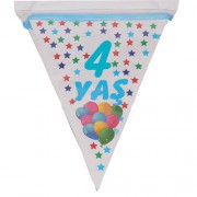 1 Adet 10 Bayraklı 4 Yaş Bayrak Flama Mavi Erkek 2. 2 Metre Doğum Günü