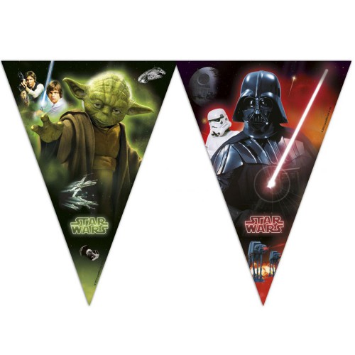 1 Adet 10 Bayraklı Star Wars Flama Siyah Erkek Doğum Günü Parti. - Parti Dolabı