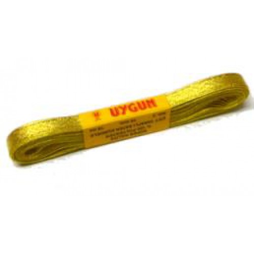 10m Uzunluğunda Simli Gold (Altın Sarısı) Kurdela, 10mm Kurdele - Parti Dolabı