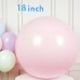 1 Adet 18inc Soft Pembe Makaron Balon, 45cm Pastel Parti Balonu - Parti Dolabı