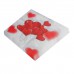 1 Adet 20li Kalpli Peçete, Kırmızı Kalp Desenli Romantik 33x33cm