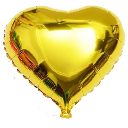 1 Adet 45 cm Altın Sarısı (Gold) Kalp Folyo Balon - Parti Dolabı
