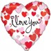 1 Adet 45cm I Love You Baskılı Kalp Folyo Balyon 1 Adet 45cm I Love You Baskılı Kalp Folyo Balyon