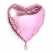 1 Adet 60 cm Açık Pembe Kalpli Folyo Balon Helyumla Uçan