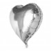 1 Adet 60cm Gümüş Gri Kalpli Folyo Balon Helyumla Uçan - Parti Dolabı