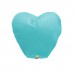 1 adet Açık Mavi Kalpli Büyük Uçan Dilek Çin Feneri Balonu