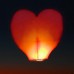 1 adet Açık Mavi Kalpli Büyük Uçan Dilek Çin Feneri Balonu