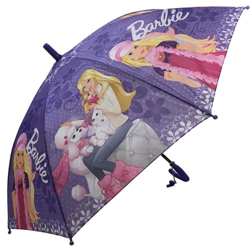 1 Adet Barbie Kız Çocuk Şemsiyesi, Barbie Bebek Şemsiye - Parti Dolabı