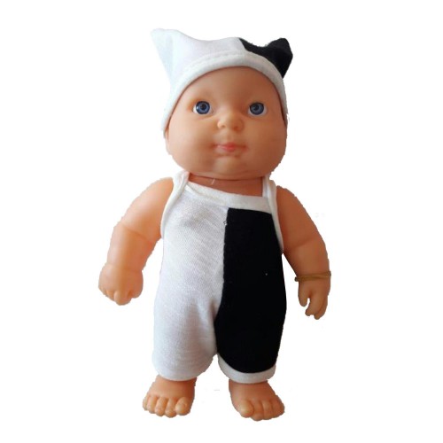 1 Adet Siyah Beyaz Taraftar Oyuncak Bebek 20cm - Parti Dolabı