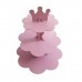 1 Adet Düz Pembe 3 Katlı Kek Standı, Karton Cupcake Stand 1 Adet Düz Pembe 3 Katlı Kek Standı, Karton Cupcake Stand