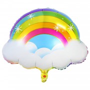 1 Adet Gökkuşağı Ve Bulut Folyo Balon 56 cm