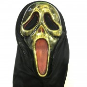 1 Adet Gold Çığlık Maskesi, Korku Şakası Aksesuarı