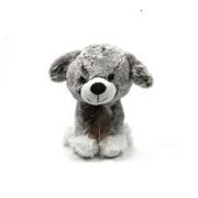 1 Adet Gümüş Gri 22 Cm Küçük Peluş Köpek, Hediyelik Oyuncak Ayı