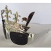 1 Adet Gümüş Gri Kral Tacı Büyük Plastik Çılgın Parti Gözlüğü - Parti Dolabı